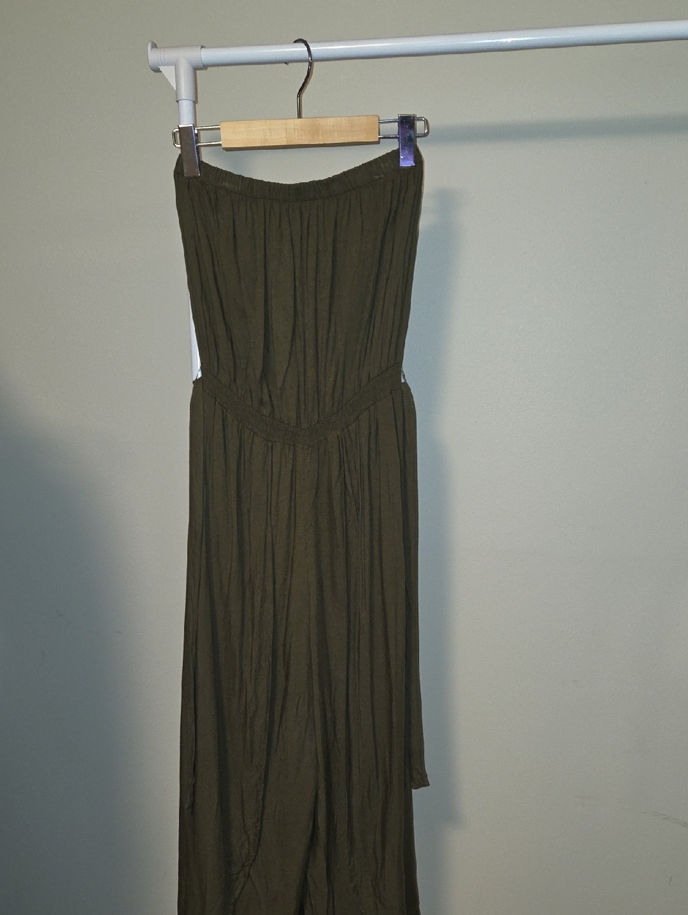 Strapless Olive Green Jumpsuit